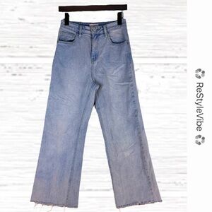 ORAIJE Women’s Size S Denim Jeans Pink Wash High Rise Fit Stretch Relaxed Crop